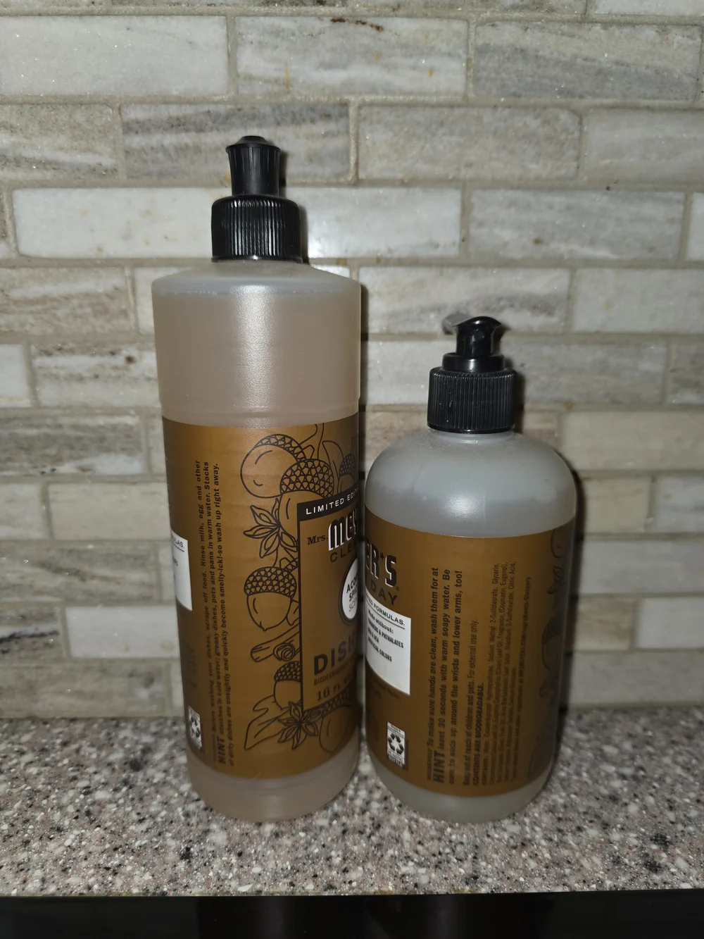 Mrs. Meyer's Clean Day Acorn Spice Dish Soap and Hand Soap - Brown